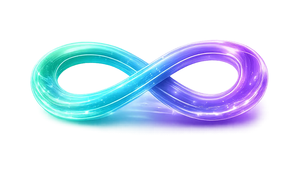 Glossy 3D Infinity Code infinity mark